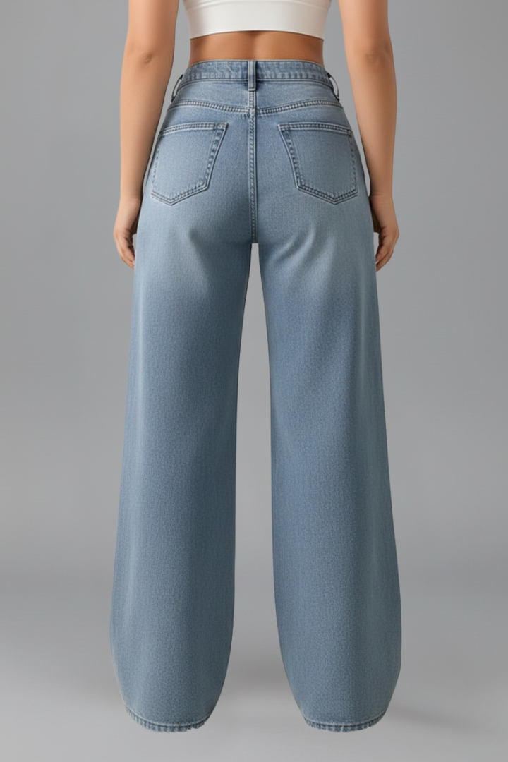Annika | Damen High-Rise Wide-Leg Denim Jeans