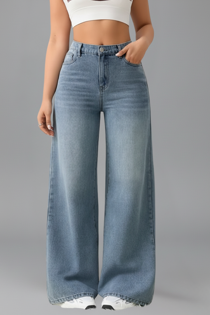 Annika | Damen High-Rise Wide-Leg Denim Jeans