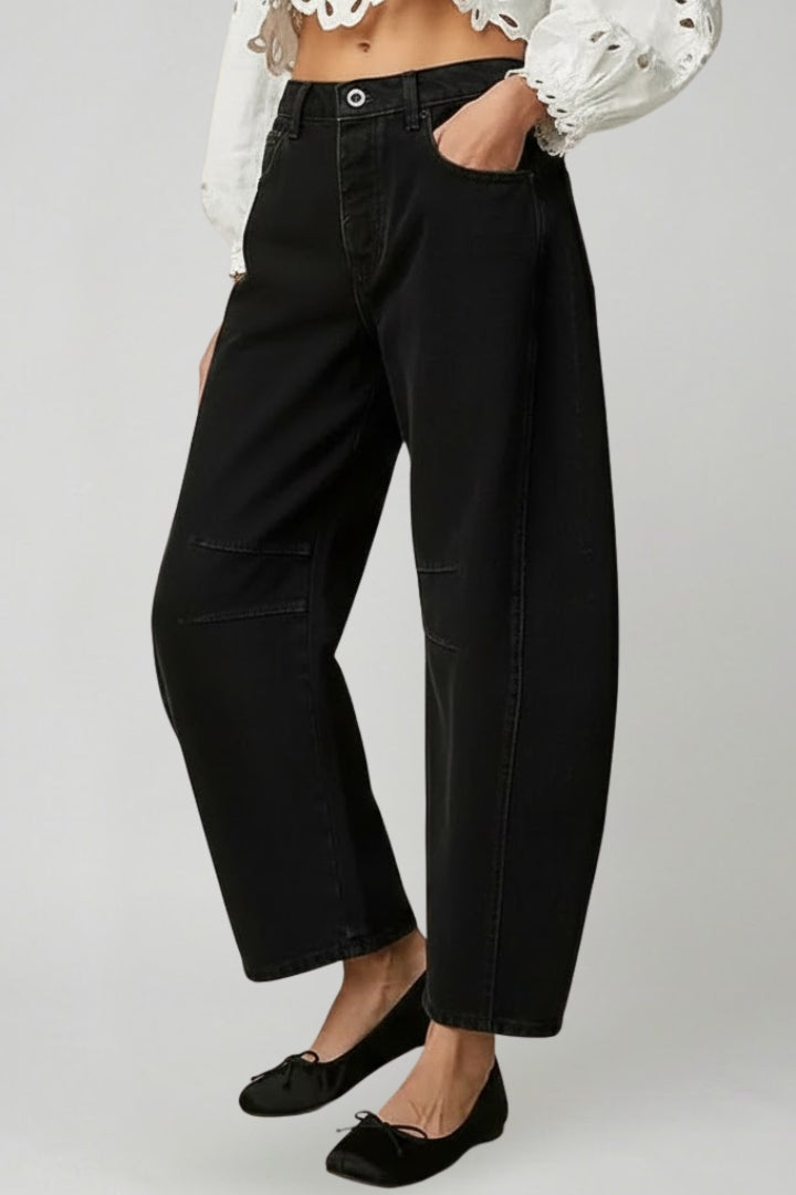 Claudia | Damen High-Waist Stretch Wide-Leg Denim Jeans