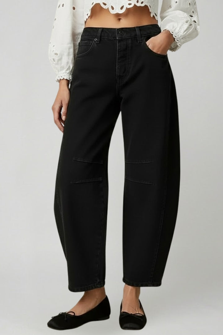 Claudia | Damen High-Waist Stretch Wide-Leg Denim Jeans