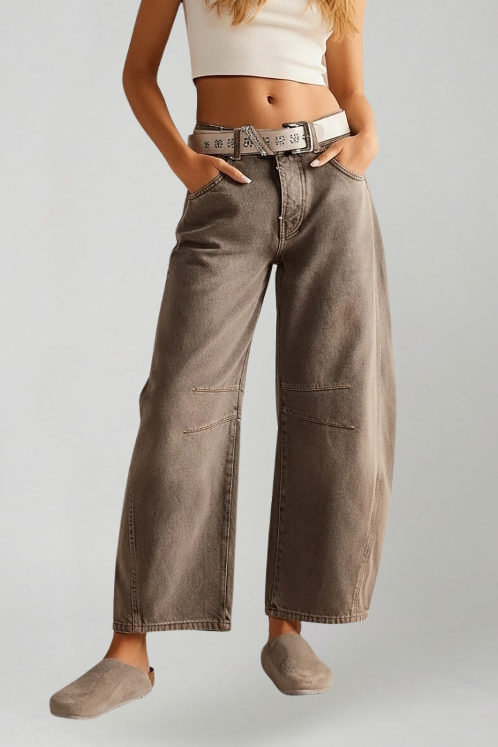 Claudia | Damen High-Waist Stretch Wide-Leg Denim Jeans