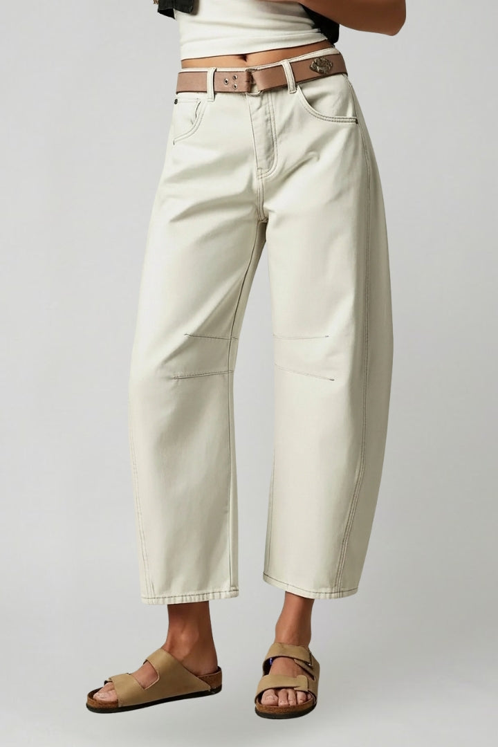Claudia | Damen High-Waist Stretch Wide-Leg Denim Jeans