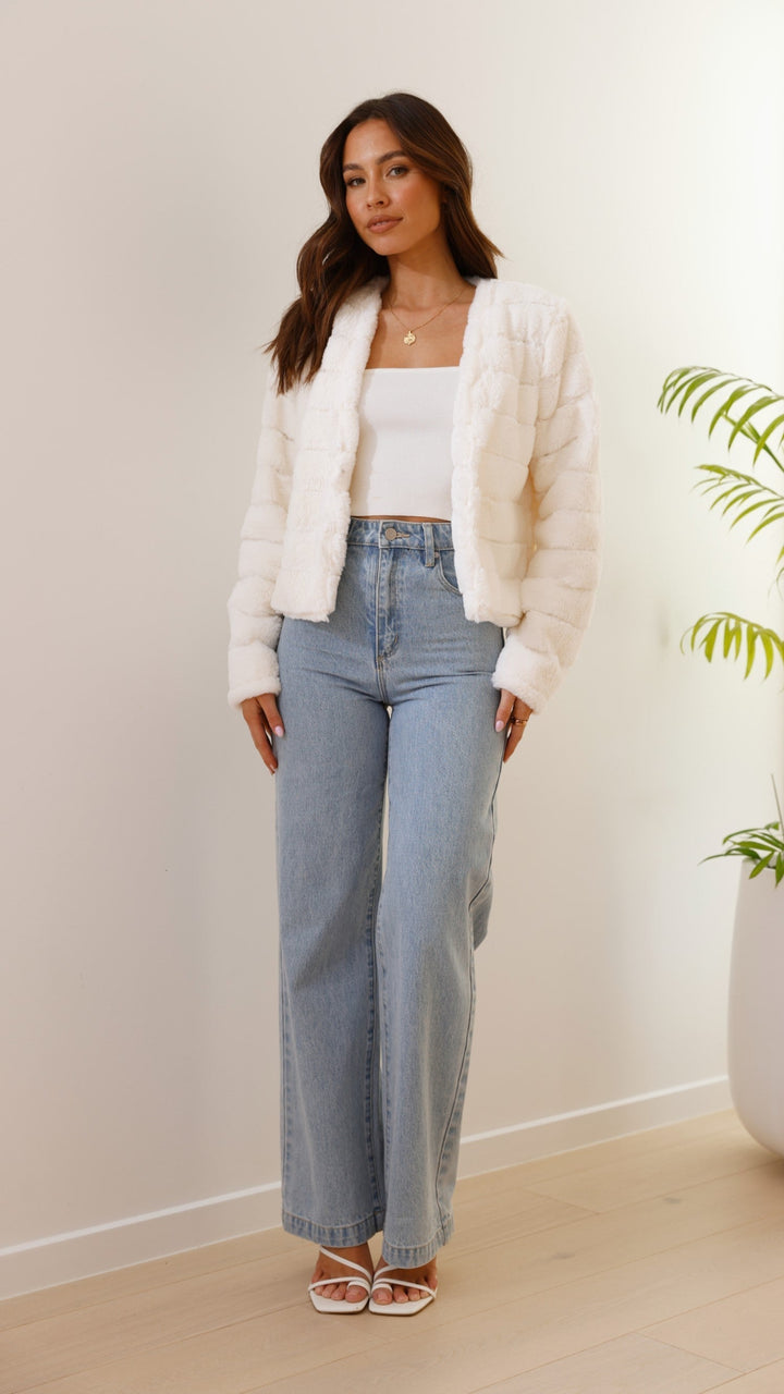 Emilia | Damen Kurze Freizeitjacke mit offenem Frontdesign