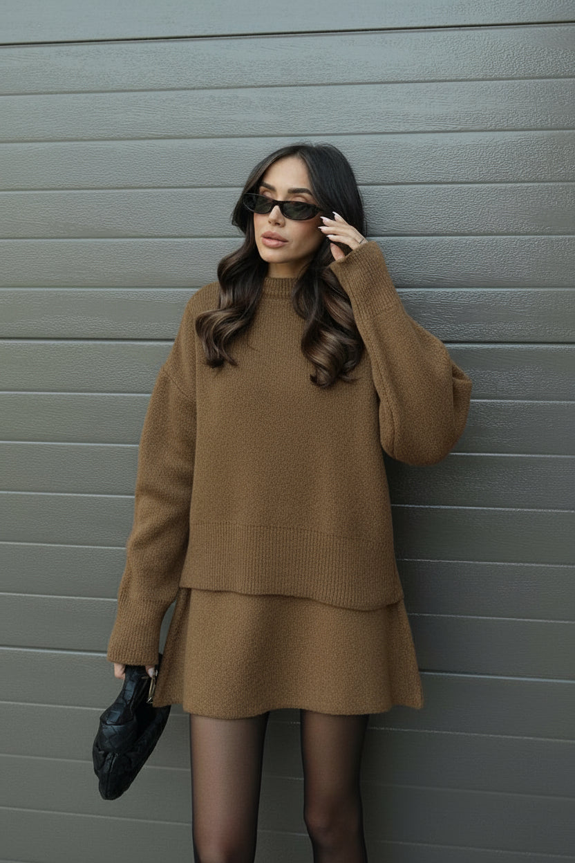 Magdalena | Damen Langarm Pullover Rock Set