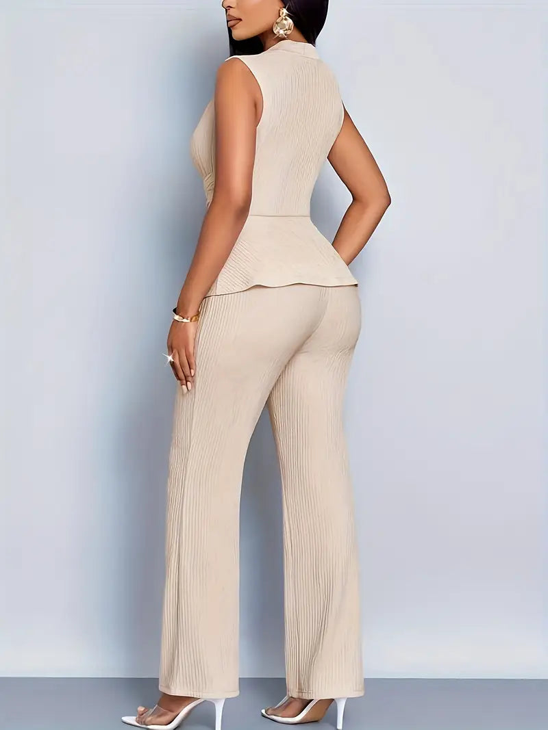 Marie | Damen Ärmelloses Top Und Hosen Set