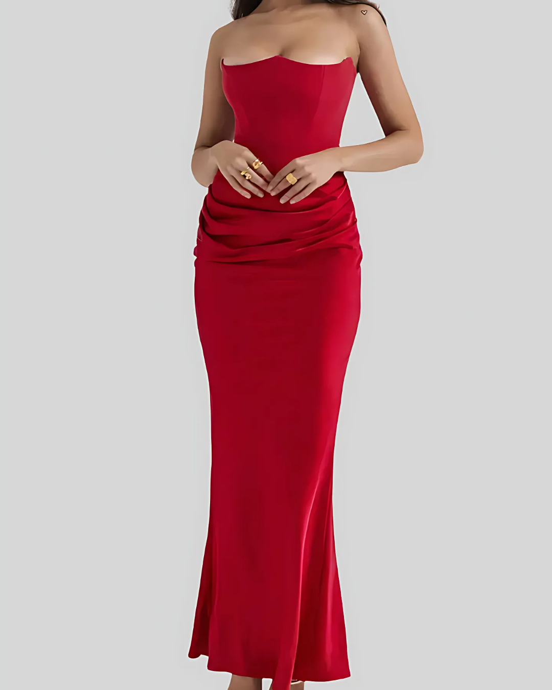 Ella – Elegant Strapless Maxi Dress for Women - Image 5