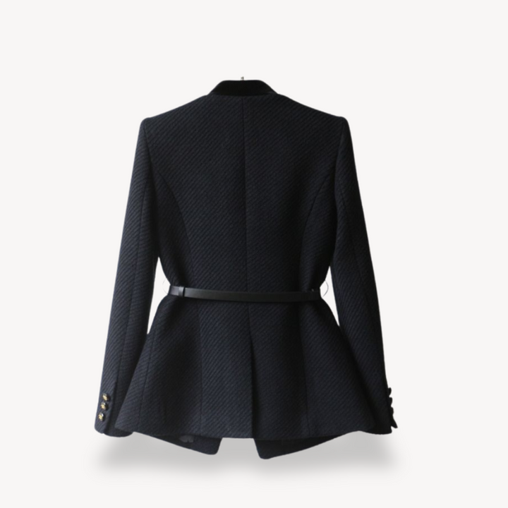 Sarah | Damen Maßgeschneiderter Blazer mit Gürtel und Knopfverschluss