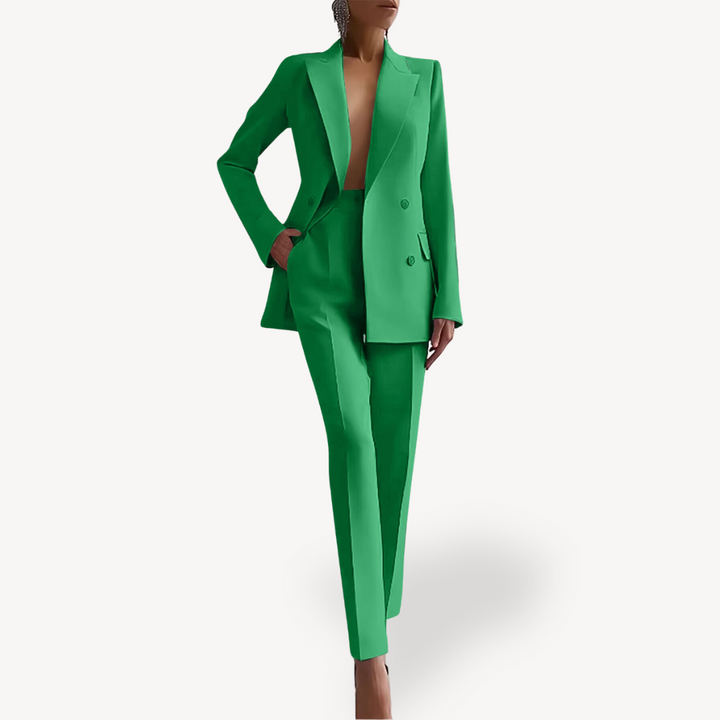 Nadine | Damen Maßgeschneiderter Blazer mit Hose, Zweiteiliges Anzug-Set