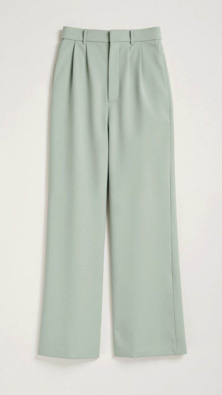 Barbara | Damen Weitbeinige Hose mit Hoher Taille