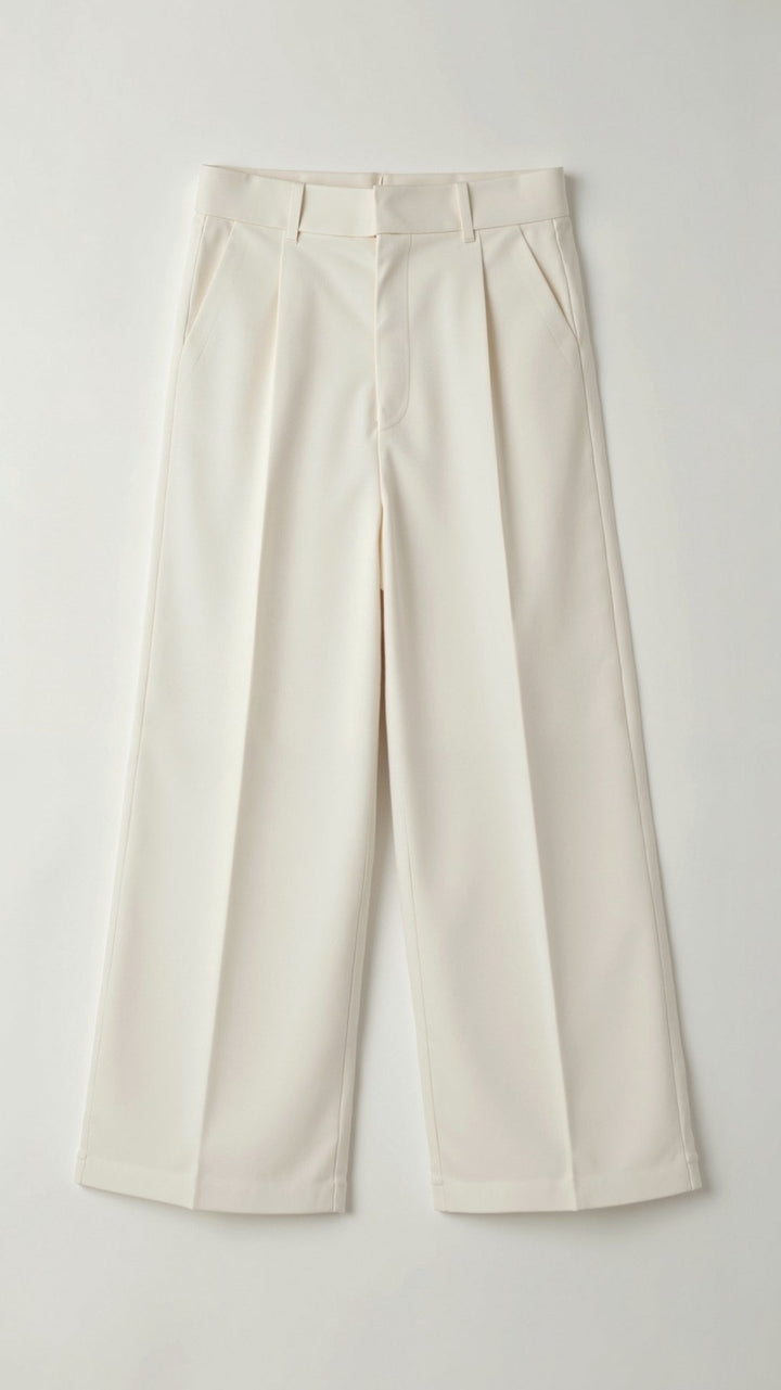 Barbara | Damen Weitbeinige Hose mit Hoher Taille