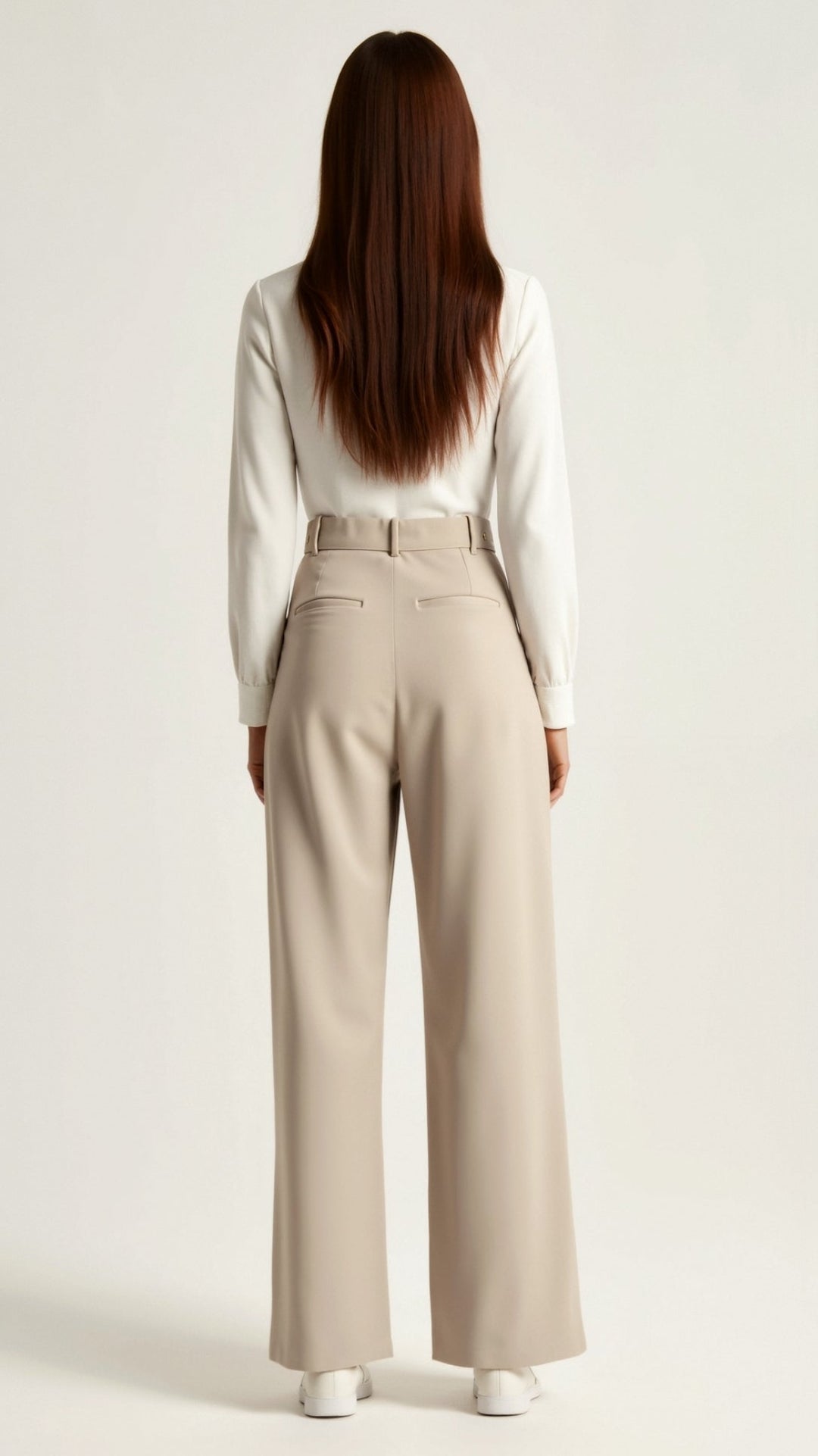 Barbara | Damen Weitbeinige Hose mit Hoher Taille
