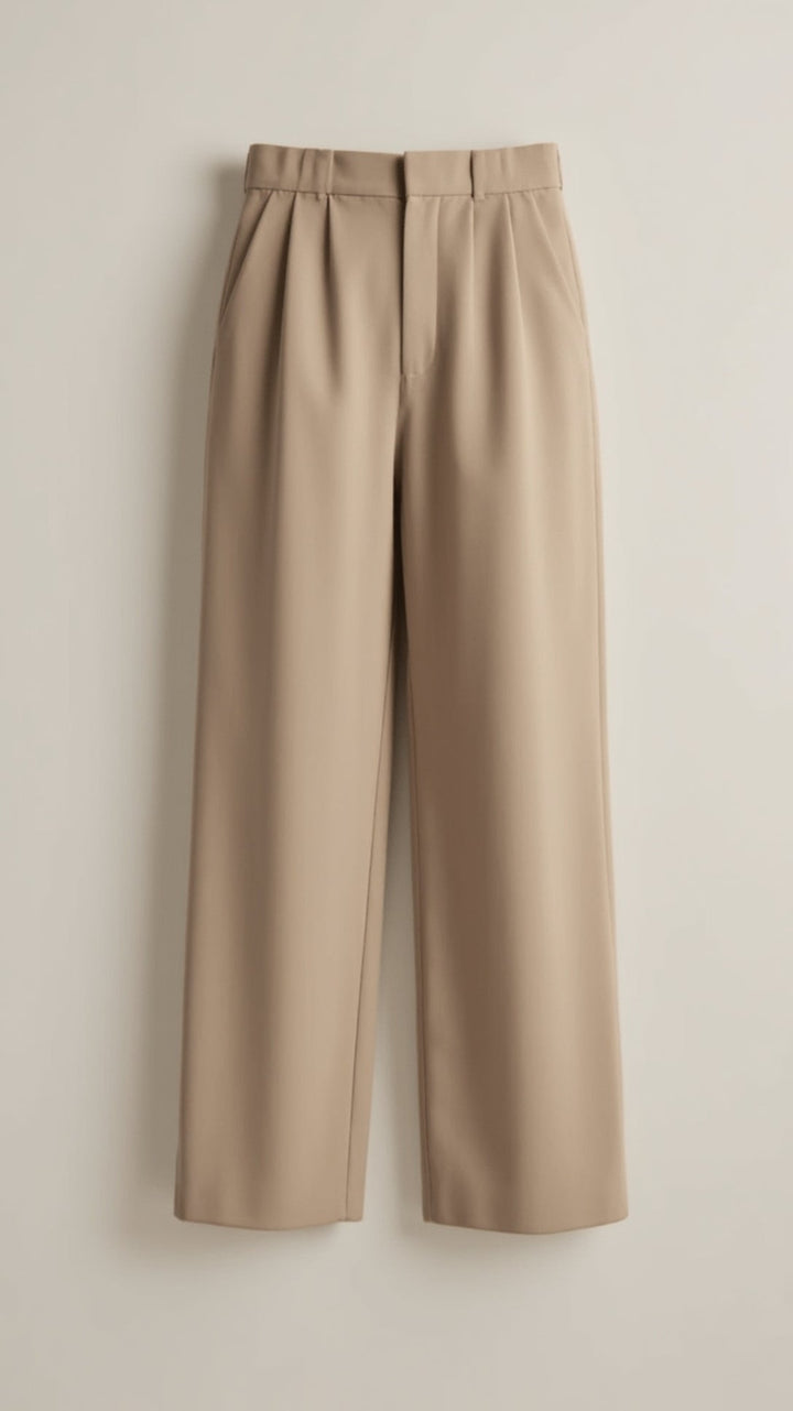 Barbara | Damen Weitbeinige Hose mit Hoher Taille