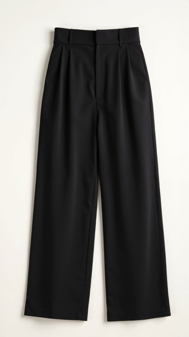 Barbara | Damen Weitbeinige Hose mit Hoher Taille