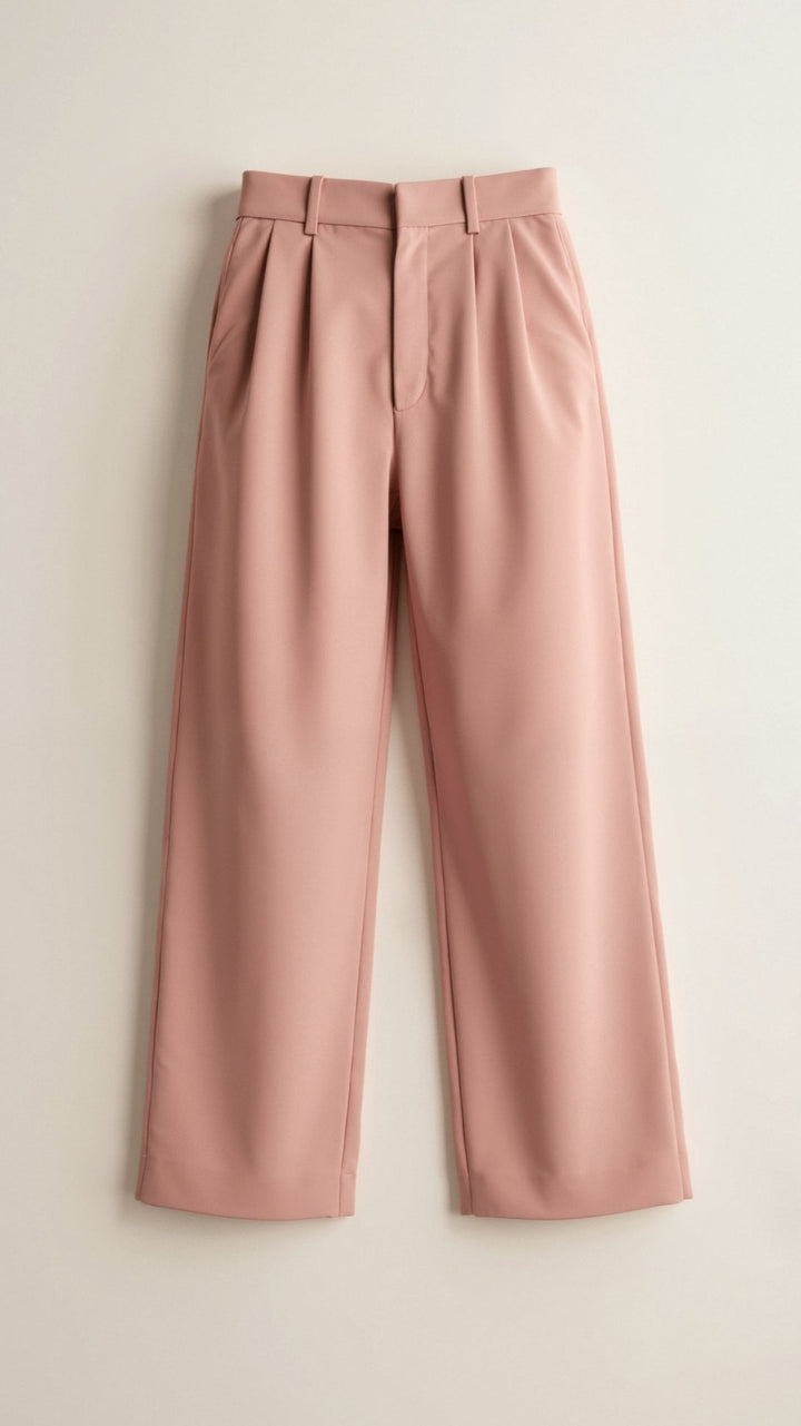 Barbara | Damen Weitbeinige Hose mit Hoher Taille