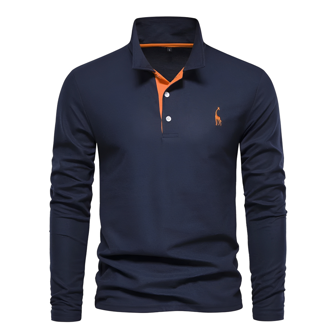 Antoine - Langarm-Polo für Herren
