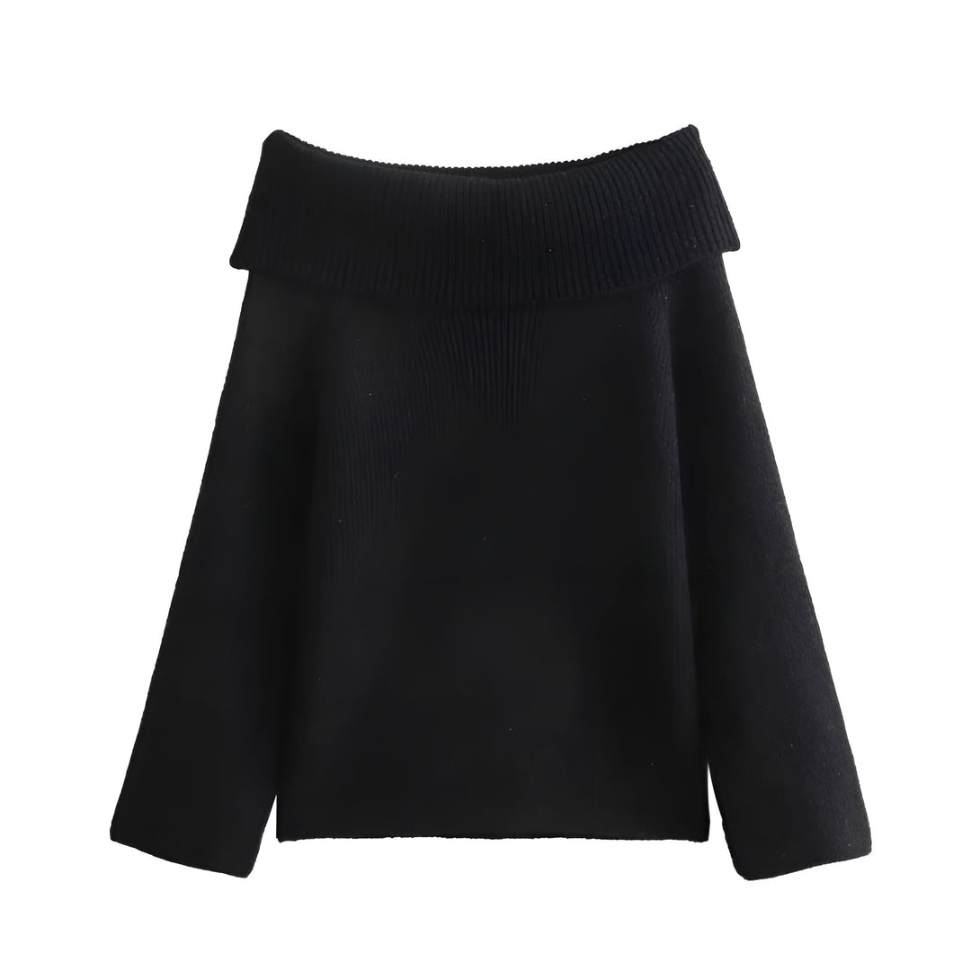Xena - Schlichter schulterfreier Strickpullover