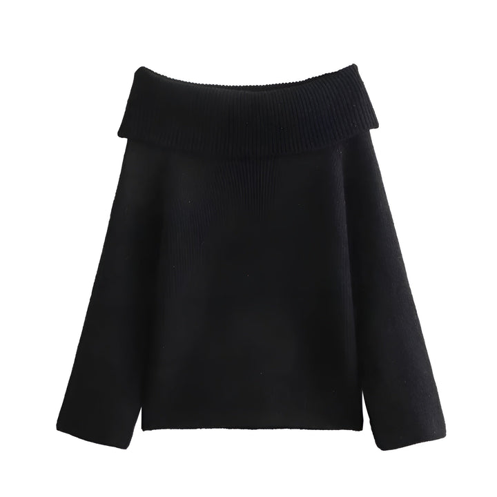 Xena - Schlichter schulterfreier Strickpullover