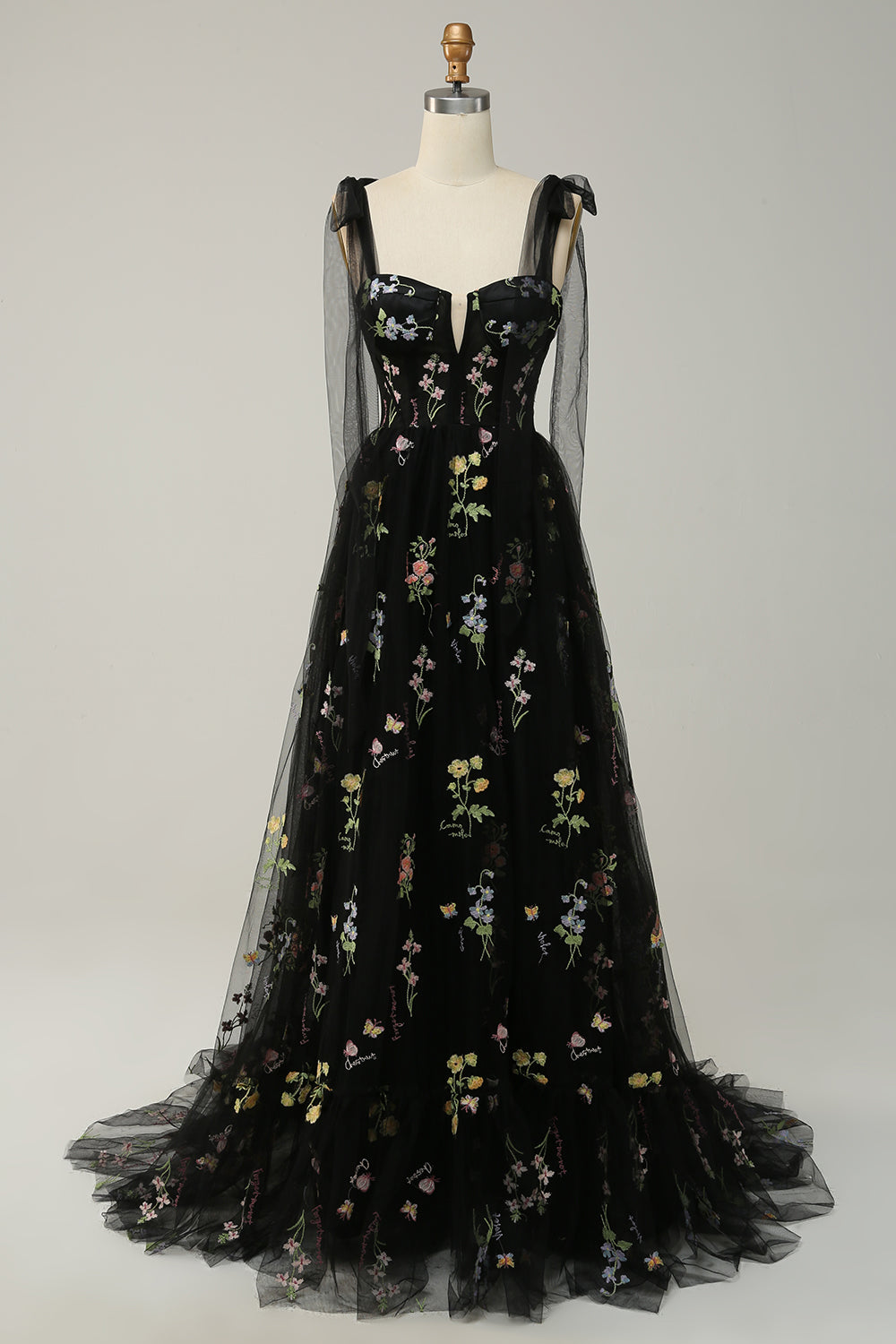 Damen Elegante Blumen Maxi Kleid