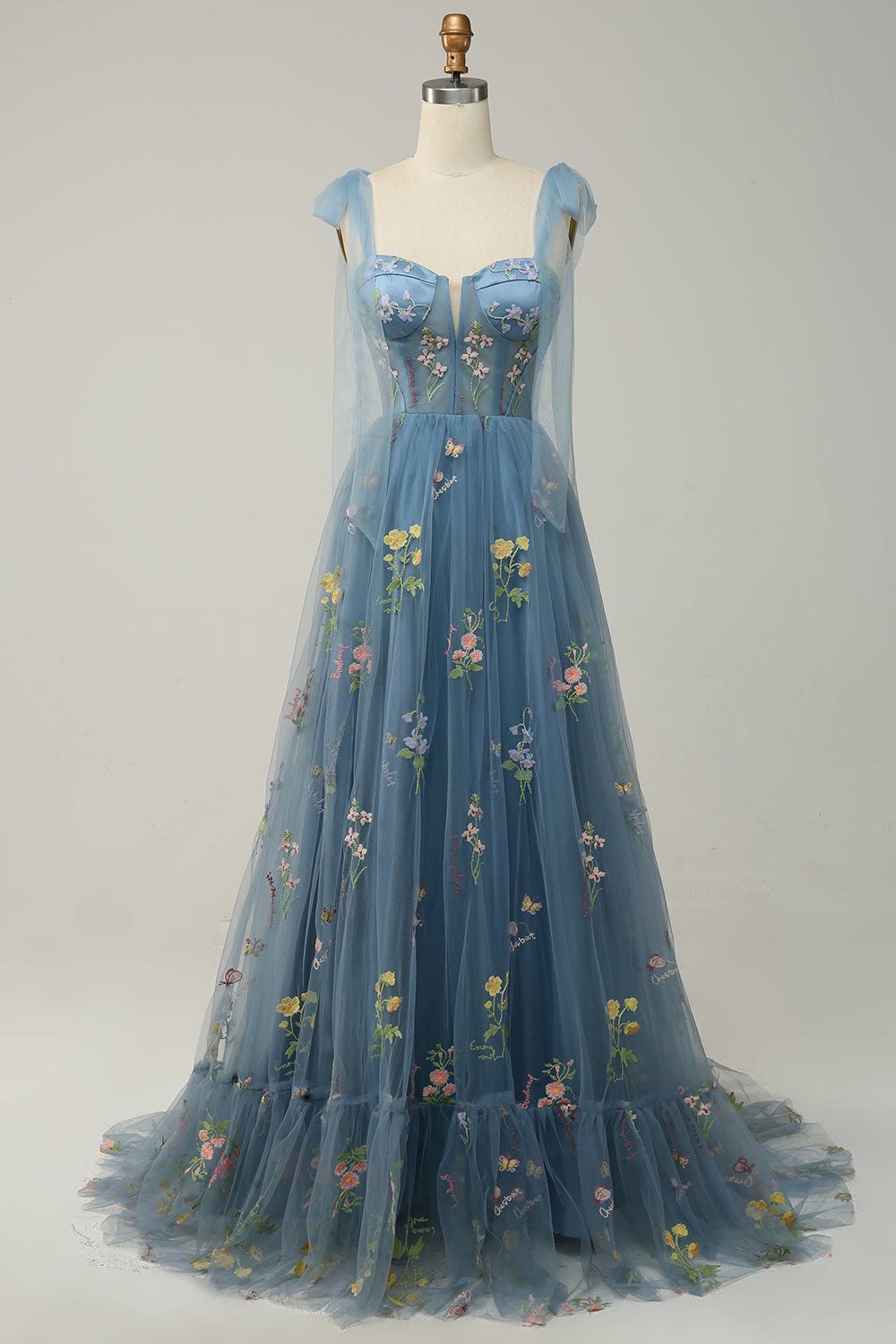 Damen Elegante Blumen Maxi Kleid