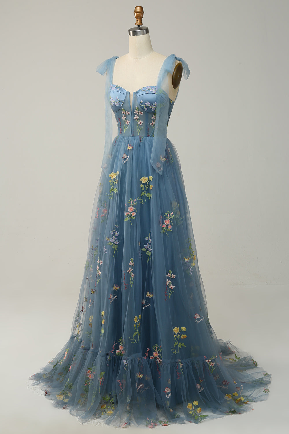 Damen Elegante Blumen Maxi Kleid