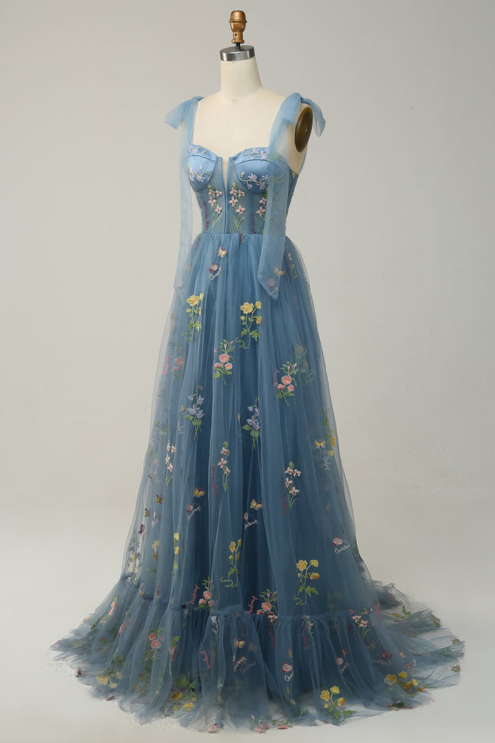 Damen Elegante Blumen Maxi Kleid