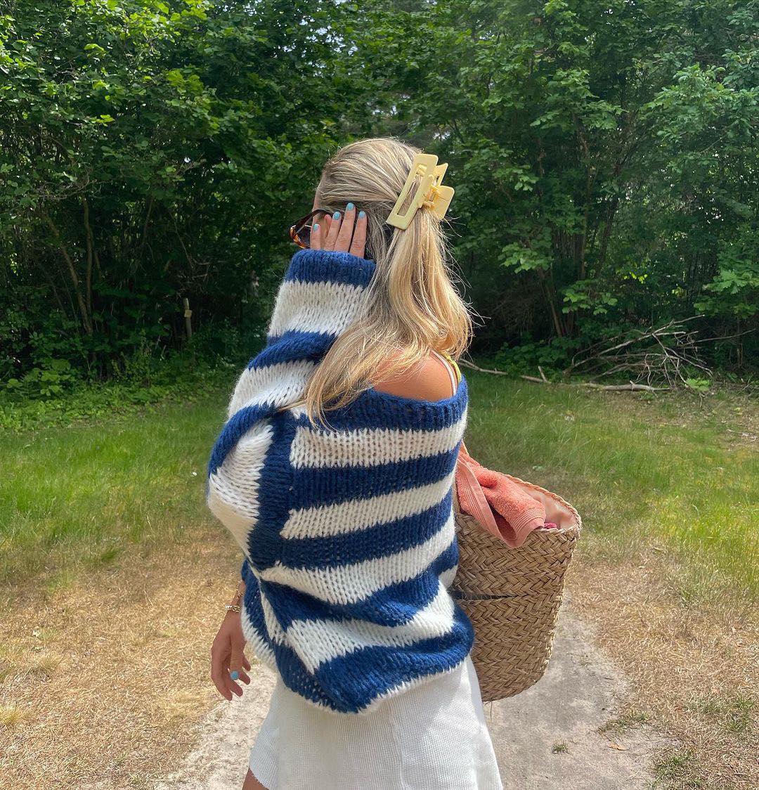 Zada - Gestreifter Pullover mit lockerer Passform