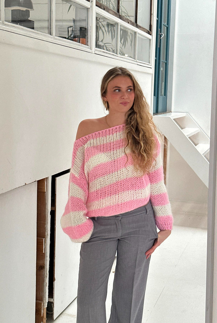 Zada - Gestreifter Pullover mit lockerer Passform