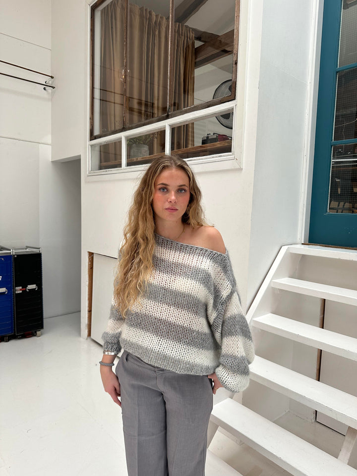 Zada - Gestreifter Pullover mit lockerer Passform