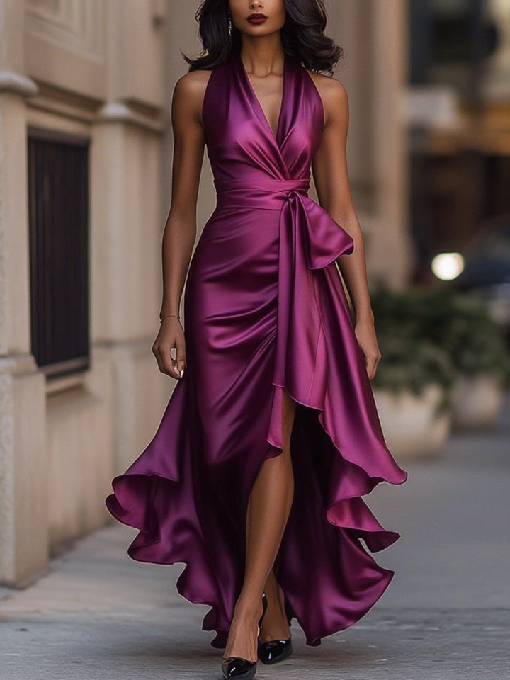 Zelara | Dramatisches Festliches Maxikleid mit Hohem Schlitz