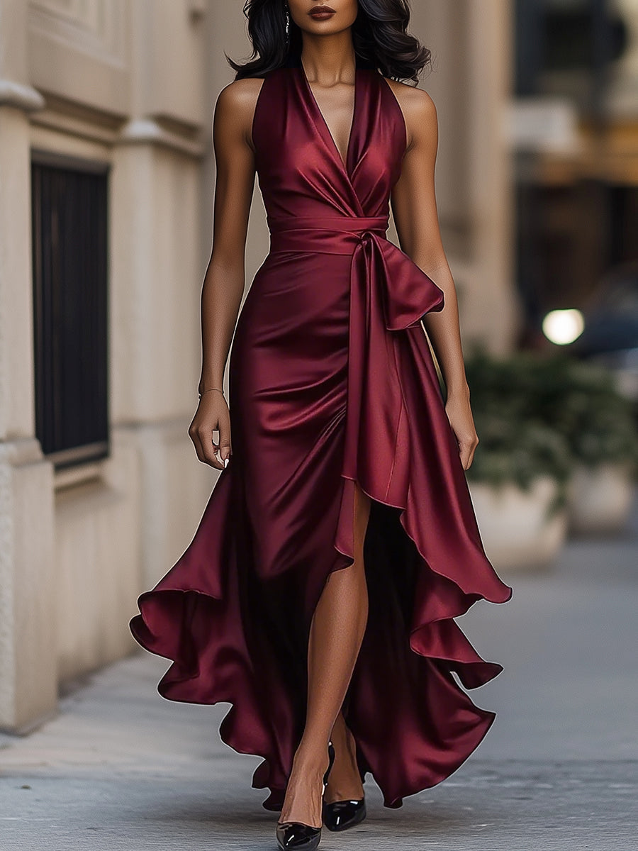 Zelara | Dramatisches Festliches Maxikleid mit Hohem Schlitz
