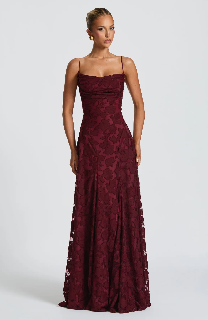 Zelira | Elegantes Maxikleid Festlich mit Spitzen-Details 1