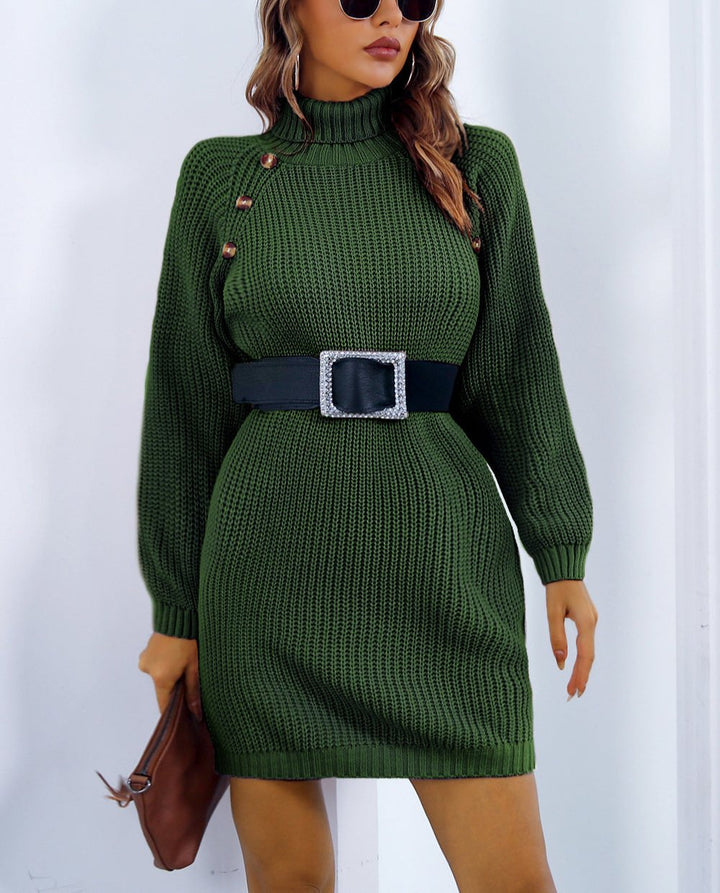 Zinnia - Schickes Strickkleid mit Kragen