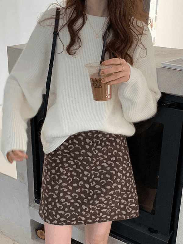 Zoey - Unifarbener Pullover mit Rundhalsausschnitt