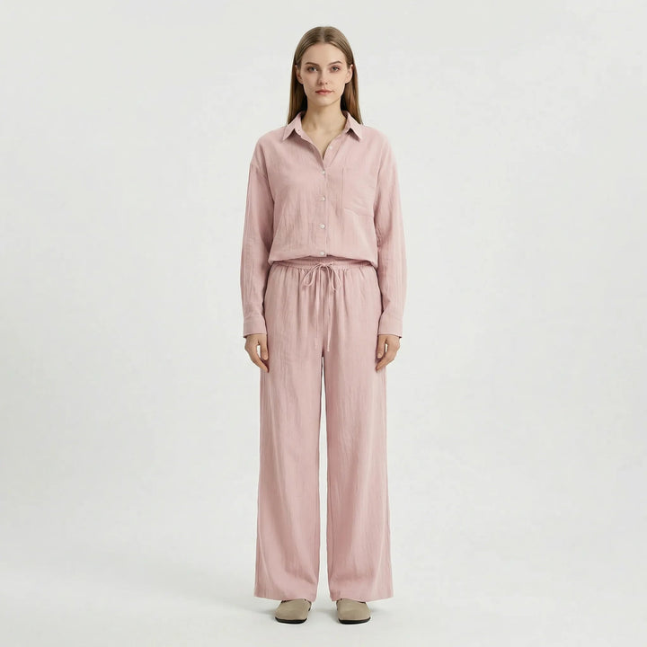 Zweiteiliger Set Damen | Oversized Schnitt & bequemer Kordelbund