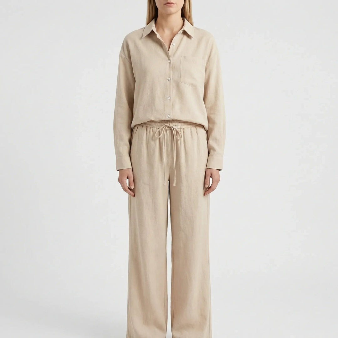 Zweiteiliger Set Damen | Oversized Schnitt & bequemer Kordelbund