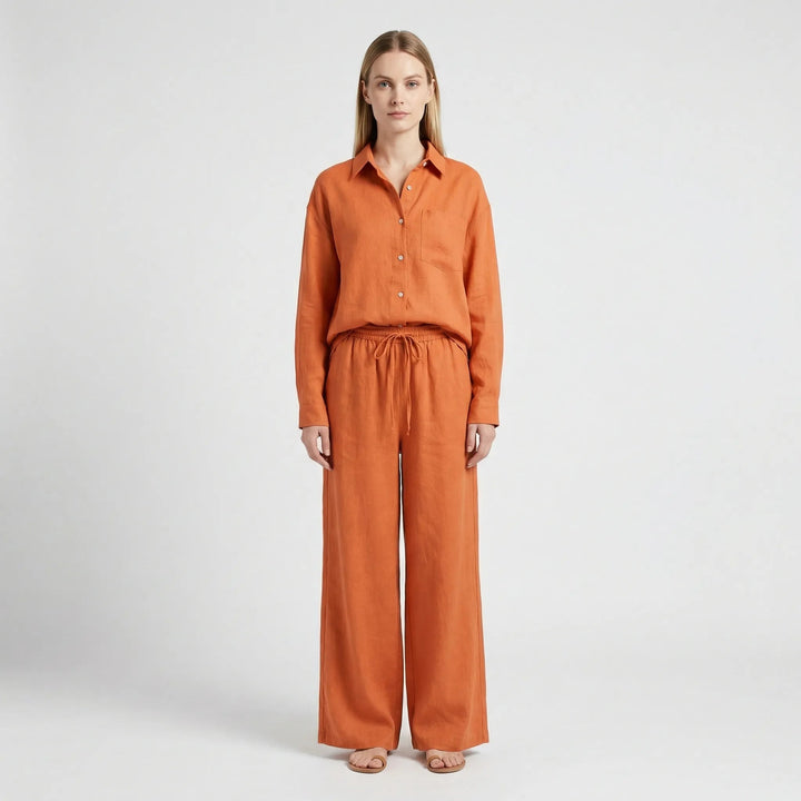 Zweiteiliger Set Damen | Oversized Schnitt & bequemer Kordelbund