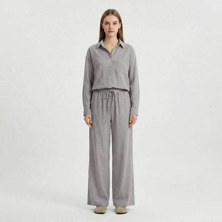 Zweiteiliger Set Damen | Oversized Schnitt & bequemer Kordelbund