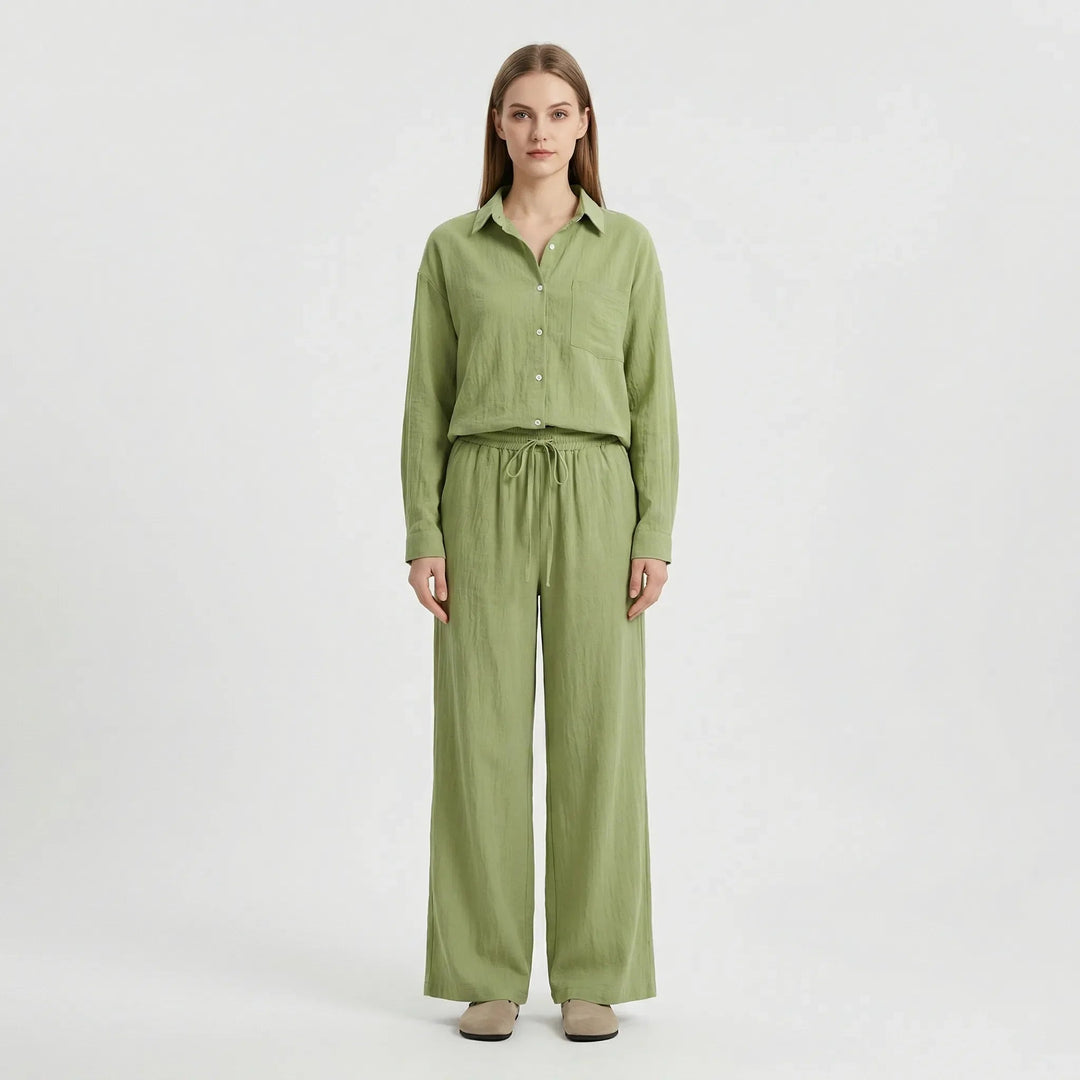 Zweiteiliger Set Damen | Oversized Schnitt & bequemer Kordelbund
