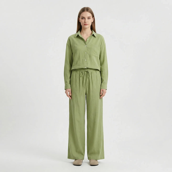 Zweiteiliger Set Damen | Oversized Schnitt & bequemer Kordelbund
