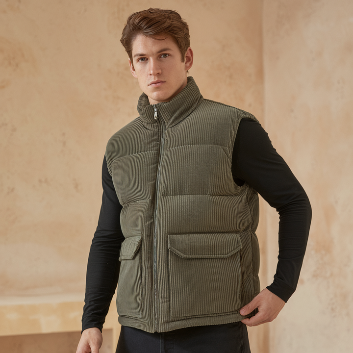 Gilet Uomo in Velluto a Coste Invernale Classico - Vesarelli