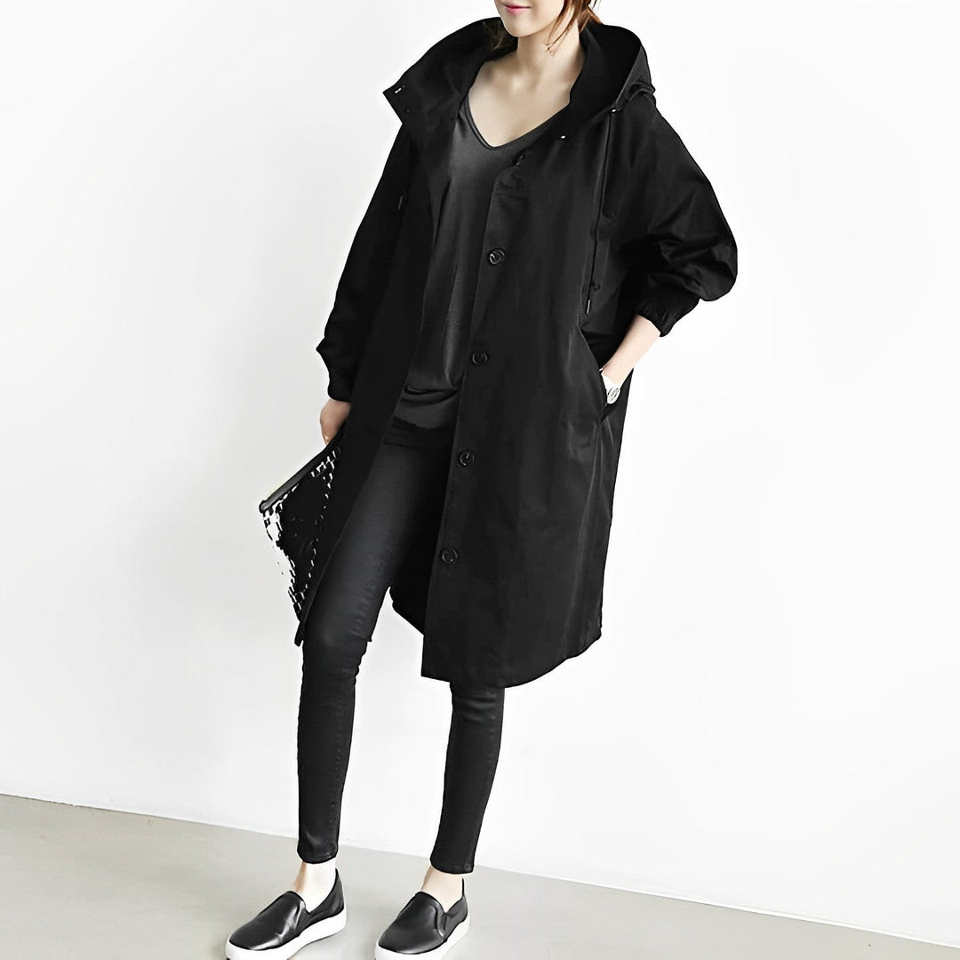 DuraCoat – Lange Windjacke mit Kapuze