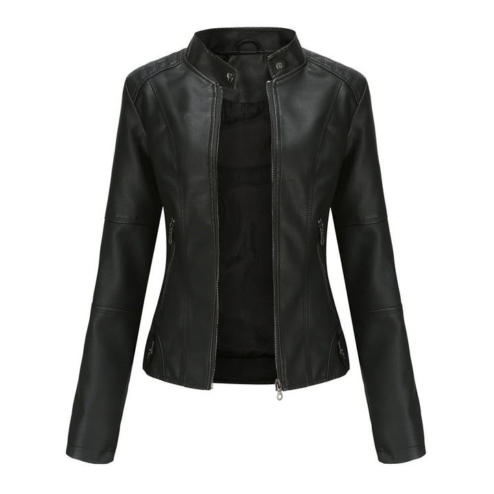 Claudia – Bikerjacke mit Stehkragen