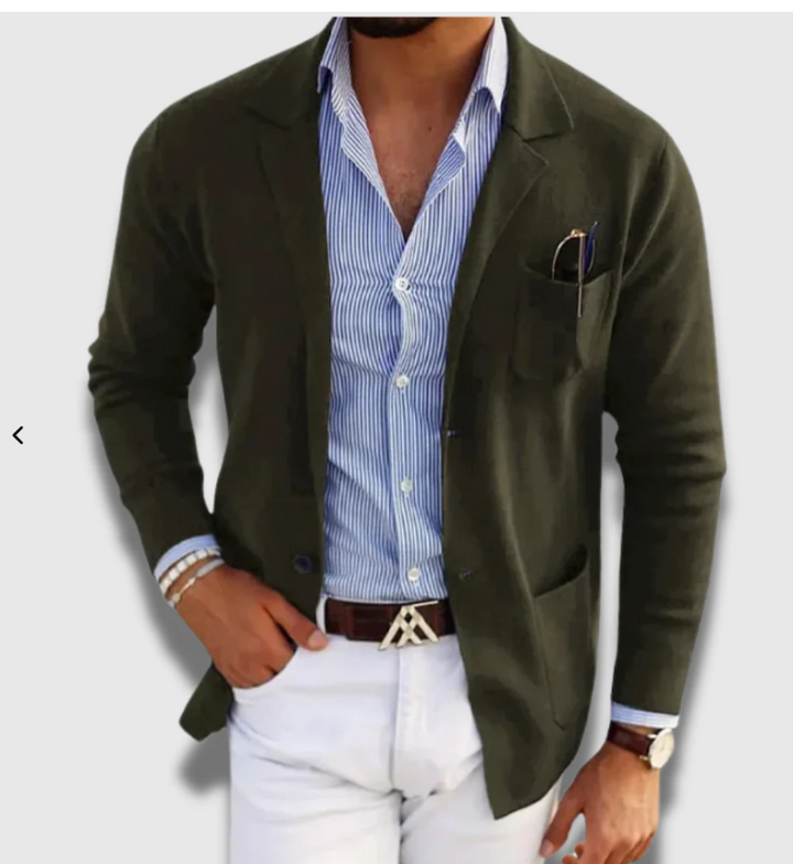 Blazer Uomo Sartoriale Classico Vestibilità Comoda Formale