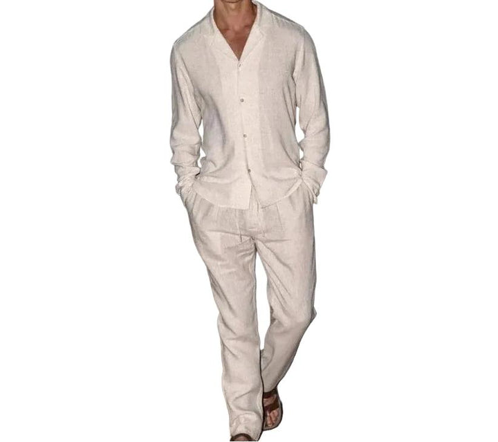 Abgestimmtes Herrenhemd- und Hosen-Set-Men Sets-Alpenkind