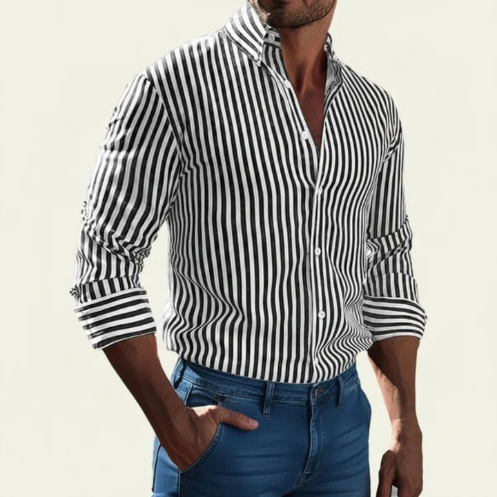 Adrian | Herren Hemd Streifen Design Sommer