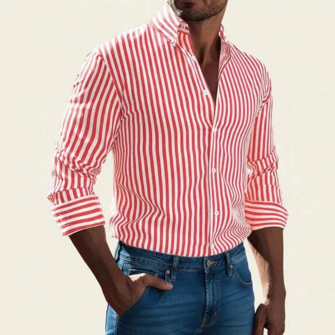 Adrian | Herren Hemd Streifen Design Sommer