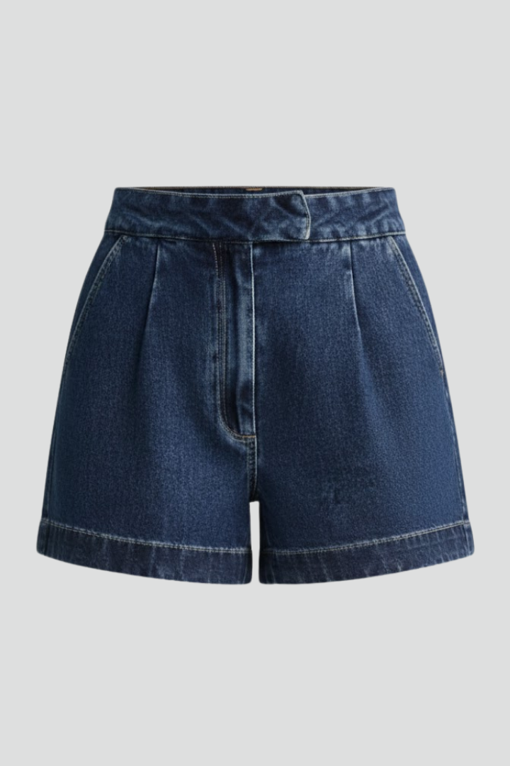 Edith | Damen-Shorts mit hoher Taille und umgeschlagenem Saum