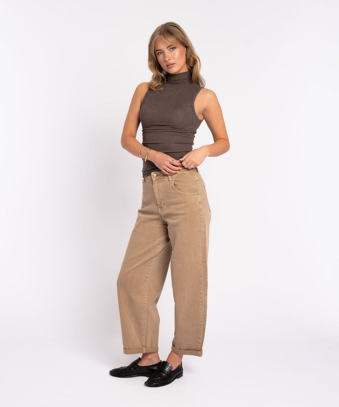 Stretch Balloon Jeans Aleno Camel Ladypolitan ♡