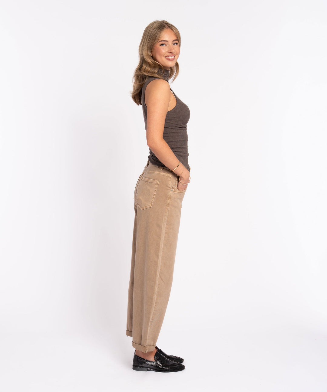 Stretch Balloon Jeans Aleno Camel Ladypolitan ♡