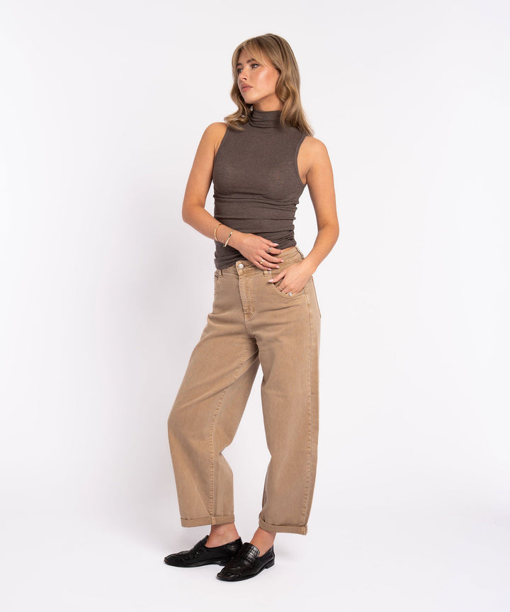 Stretch Balloon Jeans Aleno Camel Ladypolitan ♡